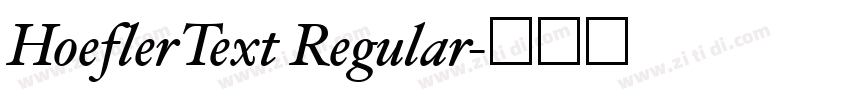 HoeflerText Regular字体转换